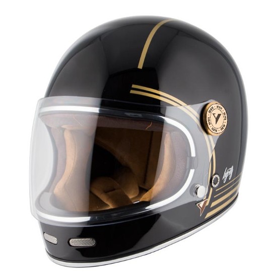 Casco Retro Integral BY CITY Casco Moto Roadster II Matt Blue