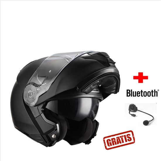 casco modulables bluetooth incorporado Nzi duo MATT BLACK,