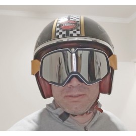 GAFAS RETRO MOTO MARRON...