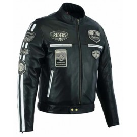 Chaqueta moto Hombre Piel...