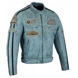 Chaqueta moto Hombre Piel...
