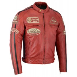 Chaqueta moto Hombre Piel...