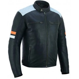 Chaqueta moto Hombre Piel...