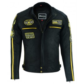 Chaqueta moto Hombre Piel...