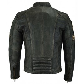 Chaqueta moto Hombre Piel...