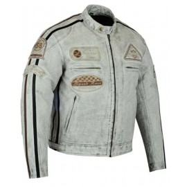 Chaqueta moto Hombre Piel...