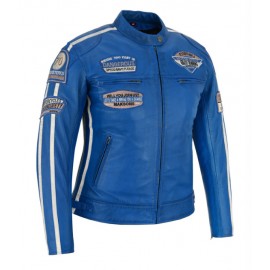 Chaqueta moto Mujer Piel...