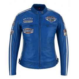 Chaqueta moto Mujer Piel...