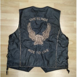 CHALECO MOTO PIEL TRATADA...