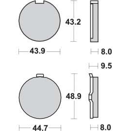 Pastillas de freno de moto...