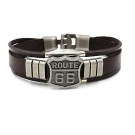 PULSERA CUERO Y METAL ROUTE...