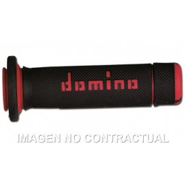 Puños Domino ATV negro/rojo...